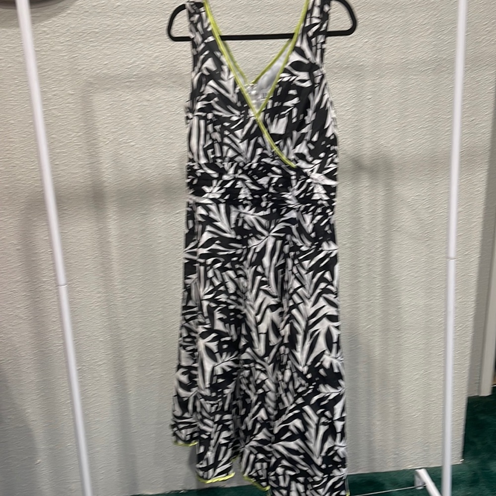 Robbie Bee B&W Print Sundress Size 16